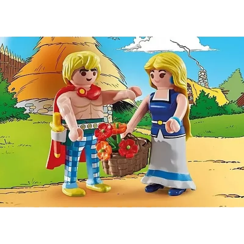 PLAYMOBIL | Asterix | Tragicomix e Falbala | coppia innamorata dell'universo Asterix | giocattolo per bambini dai 5 anni | 71544
