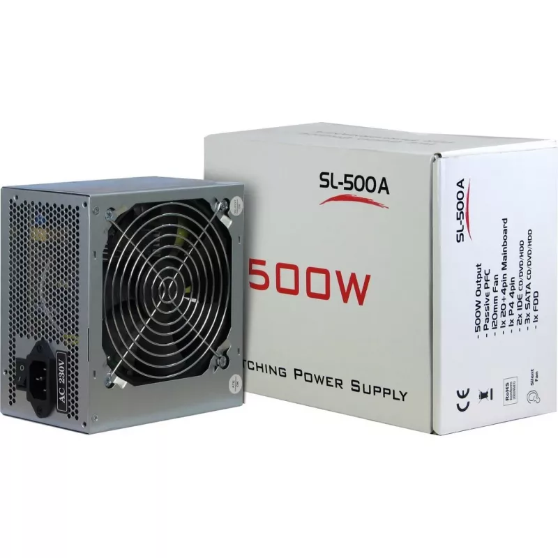 Alimentatore Inter-Tech SL-500W(A) 500W ATX non modulare
