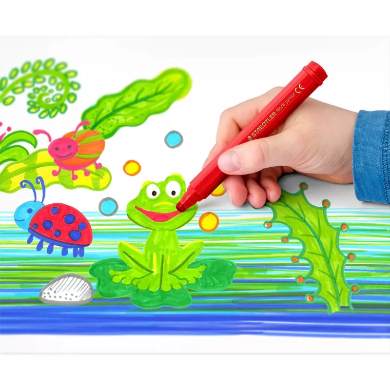 Pennarelli Staedtler 329 C6 — 6 colori (blu, marrone, verde, rosa, rosso, giallo), punta grossa