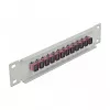 Patch panel fibra ottica DeLOCK 10 pollici 12 porte SC simplex viola 1U grigio