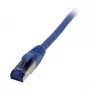 Cavo patch RJ45 - CAT6A 500 MHz - 0,15 m - blu - S-STP(S/FTP) - TPE/LSZH(Superflex) - AWG26 - Synerg