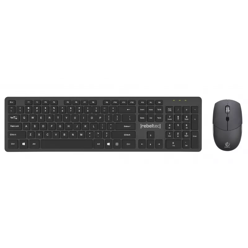 Set tastiera e mouse wireless Rebeltec