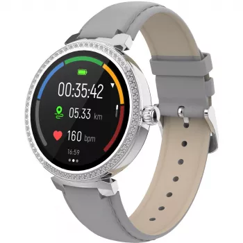 Denver SWC-342GR 3,05 cm (1,2 inch) IPS digitale 240 x 240 pixel touchscreen argento