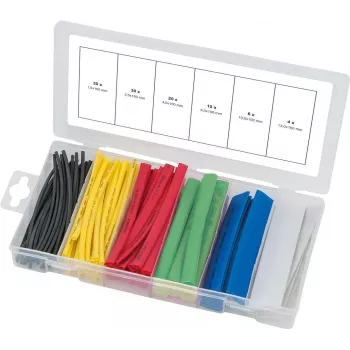 Set di guaine termorestringenti KS Tools 970.0540 – 100 pezzi, misure colorate assortite
