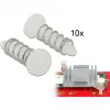 Rivetto a scatto per dissipatori Delock - set 10 pezzi bianco (18272)
