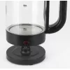 Jata HA702 bollitore elettrico, 1,2 l, 1500 W, vetro borosilicato, senza fili, nero