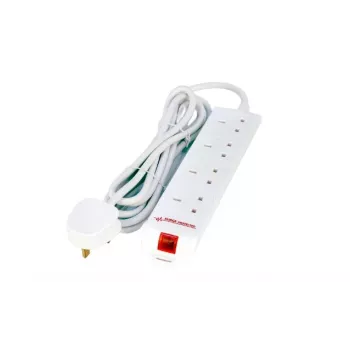Prolunga elettrica Microconnect MC-UKSURGESTRIP4-5M 4 prese AC per interni bianca