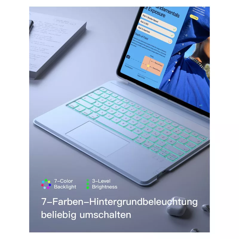 Tastiera Inateck KB04118_BLUE per iPad Air 6 Pro 12 13