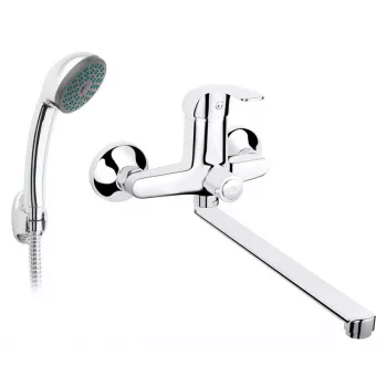 Miscelatore monocomando vasca FERRO ELBA BEL55A con set doccia, miscelatore monocomando vasca