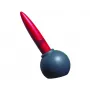 Pelapatate e raschietto 2 in 1 ViceVersa Inky con supporto, rosso