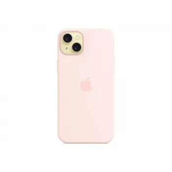 Custodia in silicone compatibile MagSafe per iPhone 15 Plus – Rosa chiaro