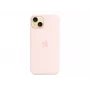 Custodia in silicone compatibile MagSafe per iPhone 15 Plus – Rosa chiaro