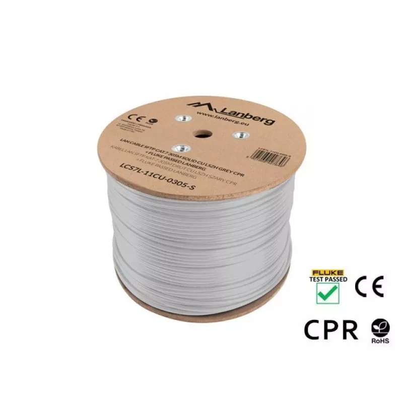 Cavo di rete Lanberg LCS7L-11CU-0305-S RJ45 Cat7 305 m bianco