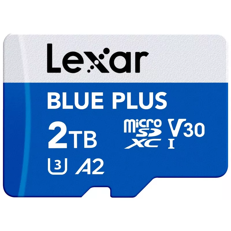 Scheda di memoria MicroSDXC Lexar BLUE PLUS 2 TB UHS‑I, 170 MB/s, U3 V30, impermeabile