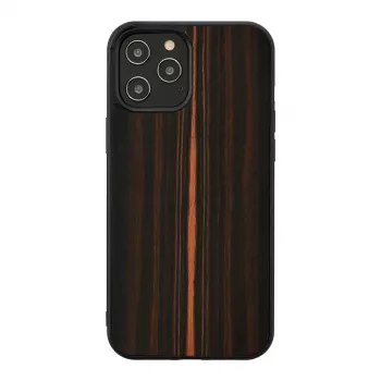 Custodia per cellulare Man and Wood per iPhone 12 / 12 Pro — ebano nero