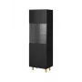 Armadio vetrina Cama Meble PAFOS 60x40x182 cm nero opaco — armadio da terra