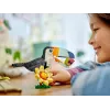 Giocattolo da costruzione LEGO Creator 3-in-1 animali selvatici set tucano tropicale 31173