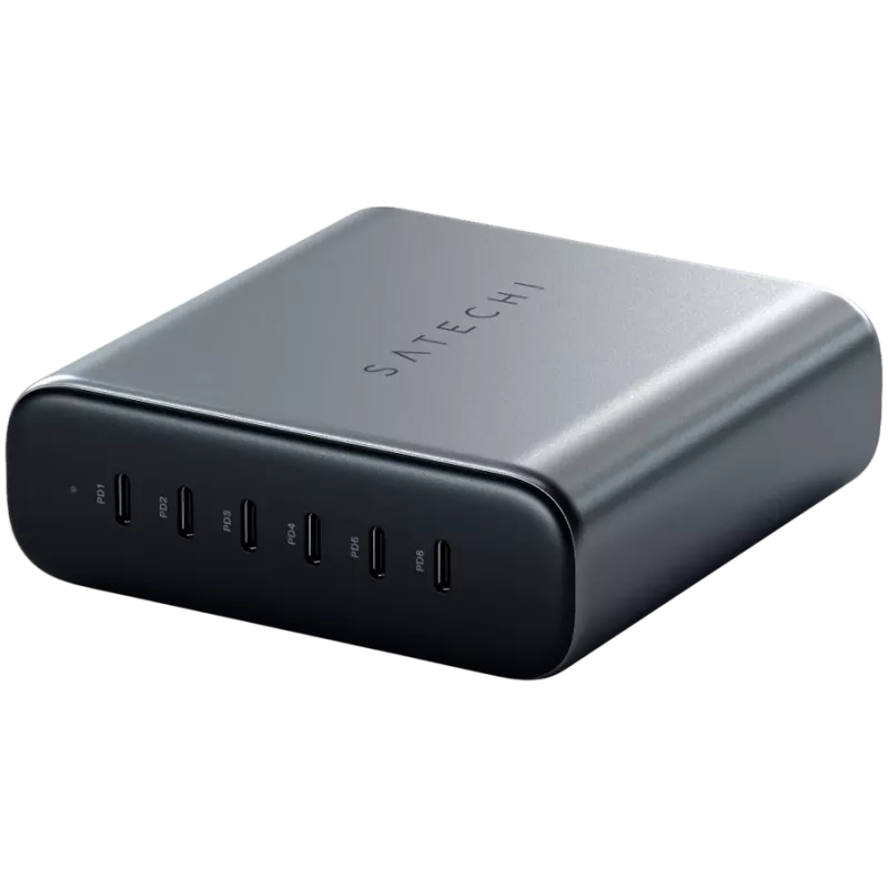 Caricabatterie da interno Satechi ST-C200GM-EU universale grigio 6 porte USB Type-C
