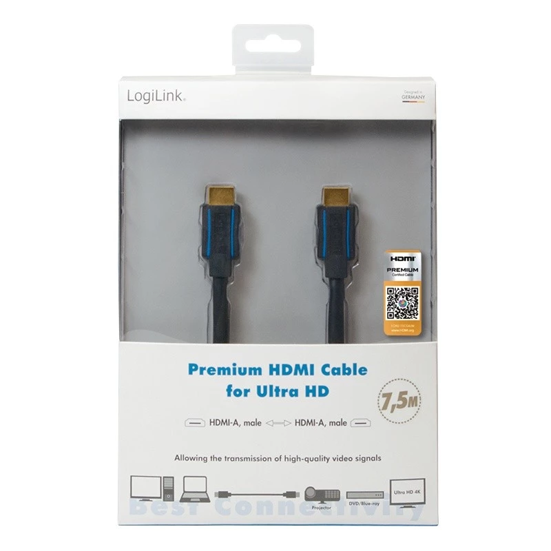 Cavo HDMI LogiLink CHB007 7,5 m