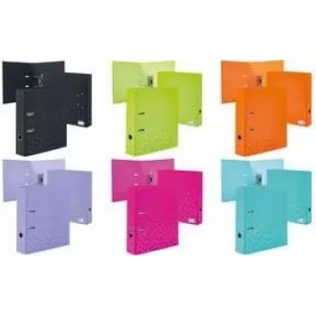 Raccoglitore ad anelli HERMA Color A4 nero anelli a D cartone 1 pezzo