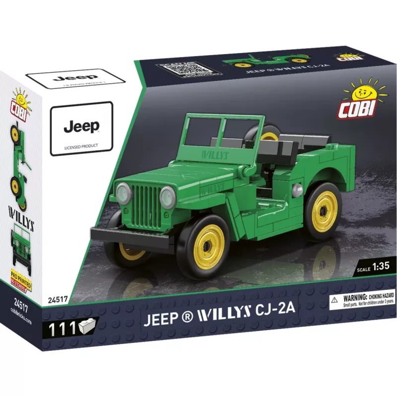 Cobi giocattolo da costruzione Jeep Willys CJ-2A verde modello 24517 – set di mattoncini