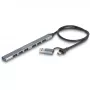 Delock 64273 hub USB sottile a 7 porte, USB Type-C o Type-A su 1x USB 5 Gbps Type-A + 6x USB 2.0 Type-A