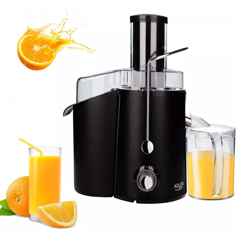 Estrattore centrifugo Adler AD 4127 — 1000 W, nero, contenitore per succo, 3,9 kg