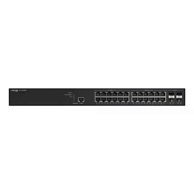 Switch managed LANCOM GS-3628XP, 24× porte 2,5G RJ-45, PoE, L2/L3, rackmount 1U