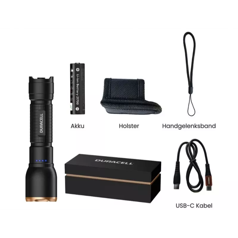 Duracell DF1500R confezione regalo torcia nera