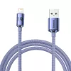 Cavo Baseus Crystal Shine USB a Lightning, 2,4A, 2m (viola)
