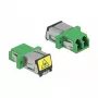Accoppiatore in fibra ottica DeLOCK 86897 LC duplex femmina su LC duplex femmina monomodale verde