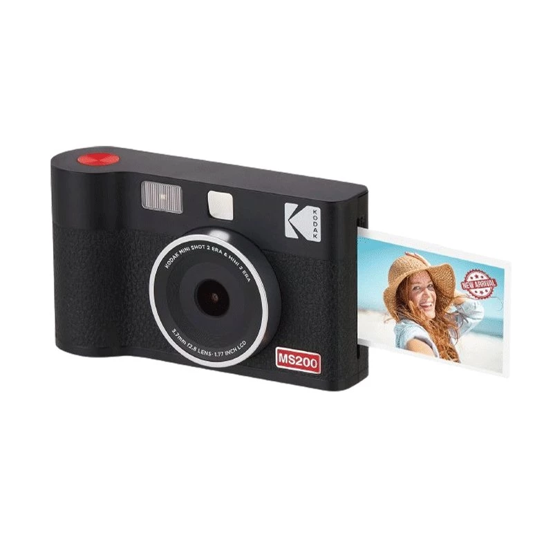 Fotocamera istantanea Kodak Mini Shot 2 Era — fotocamera istantanea portatile con stampante integrata, nero