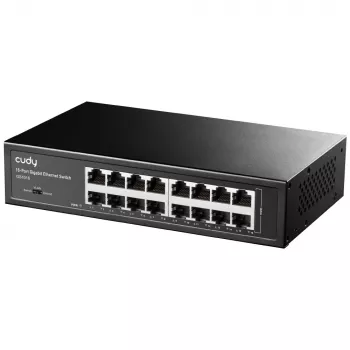 Switch di rete Cudy GS1016 — 16 porte Gigabit Ethernet (10/100/1000), switching 32 Gbit/s, montaggio a rack, alimentazione AC