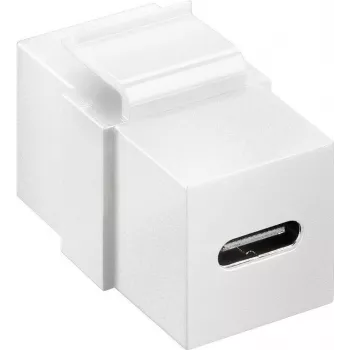 Goobay Modulo Keystone presa USB-C™, USB 3.2 Gen 2 (10 Gbit/s), bianco (61262)