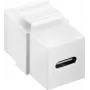 Goobay Modulo Keystone presa USB-C™, USB 3.2 Gen 2 (10 Gbit/s), bianco (61262)