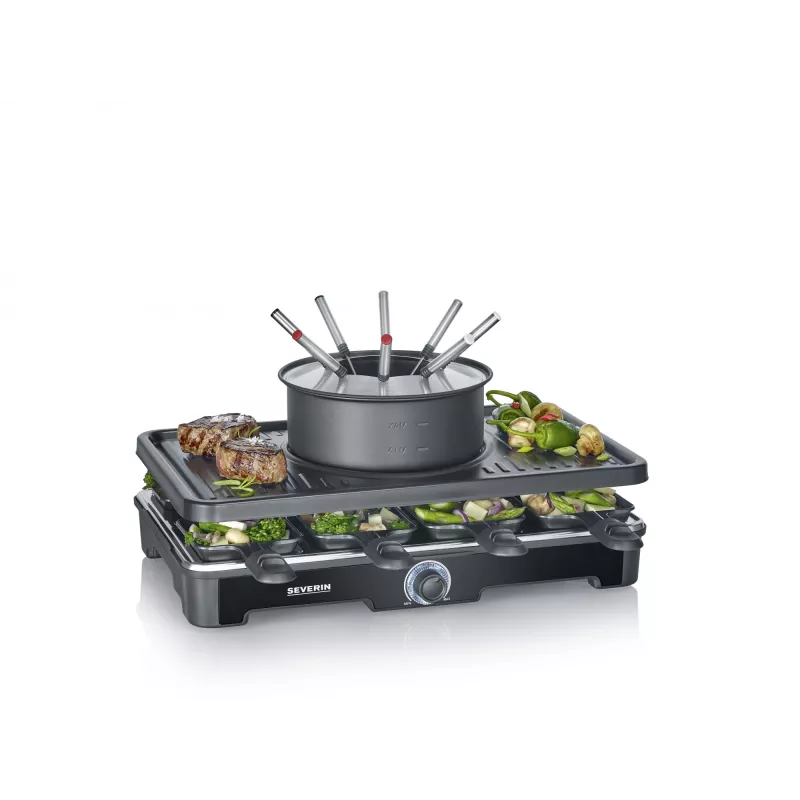 Raclette Severin RG 2347 8 persone 1400 W nero