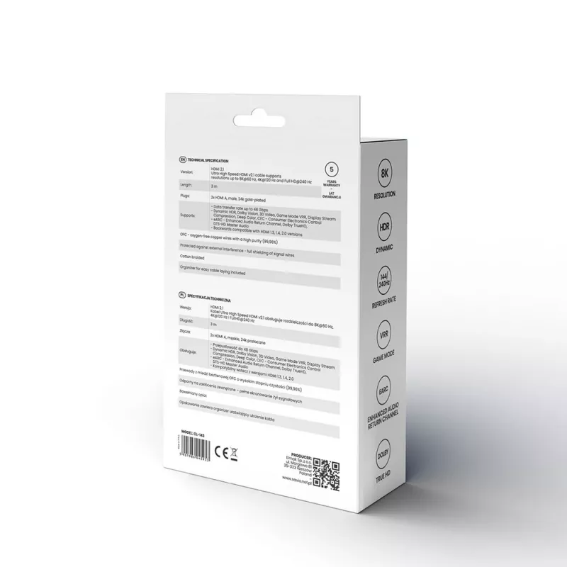 Cavo HDMI Savio CL-143 3 m
