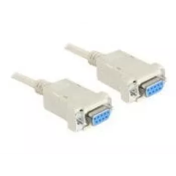 Null modem seriale 9 pin femmina su 9 pin femmina 1,8 m, cavo grigio, 1,8 metri