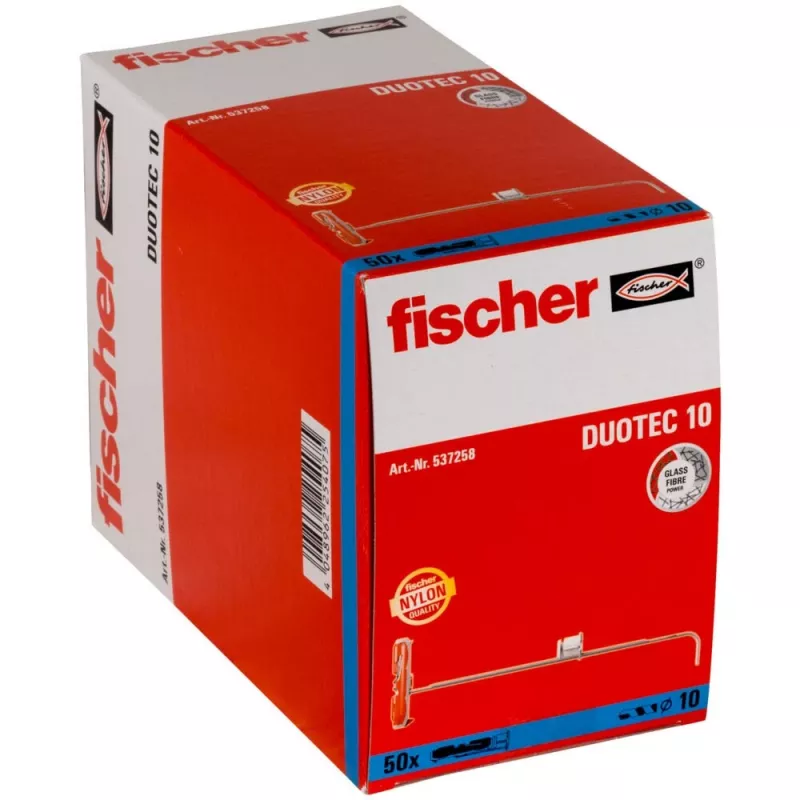 Fischer 537258 tassello a vite / tassello da parete 50 pz. set viti e tasselli 50 mm