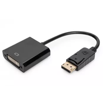 Cavo adattatore DisplayPort Assmann DP - DVI (24+5) M/F 0,15 m con blocco compatibile DP 1.1 UL bl senza schermatura 32AWG (AK-340409-001-S)