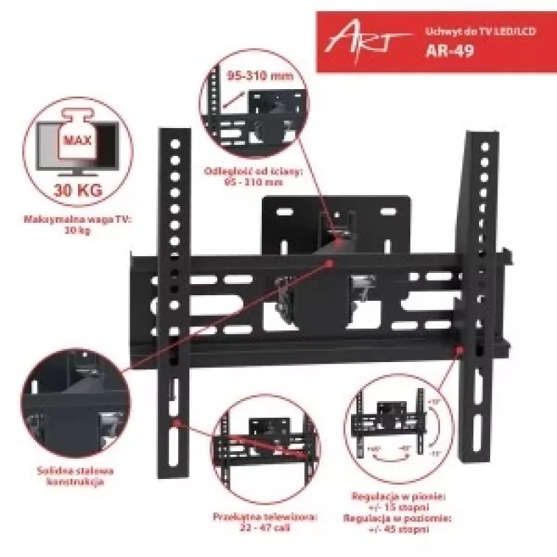 Supporto LCD AR-49 22-47'' 30KG
