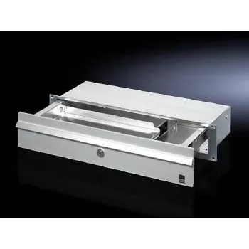 Unità a cassetto Rittal CP 6002.000 — case in alluminio/acciaio, 390×139×32 mm, grigio