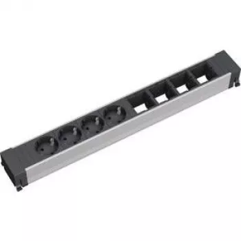Distributore di corrente 4 prese AC Bachmann 909.007 nero argento