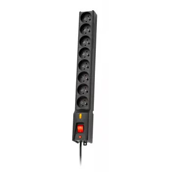 Ciabatta LESTAR LXA 816 G-A K nero 8 prese AC 230 V