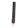 Ciabatta LESTAR LXA 816 G-A K nero 8 prese AC 230 V