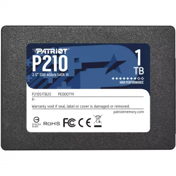 SSD SATA III 2,5 pollici PATRIOT P210 1 TB – 500 MB/s in lettura, 400 MB/s in scrittura, altezza 7 mm