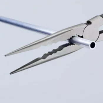 Pinza a becchi lunghi KNIPEX con profili trasversali
