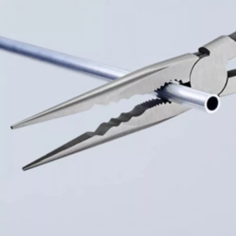 Pinza a becchi lunghi KNIPEX con profili trasversali
