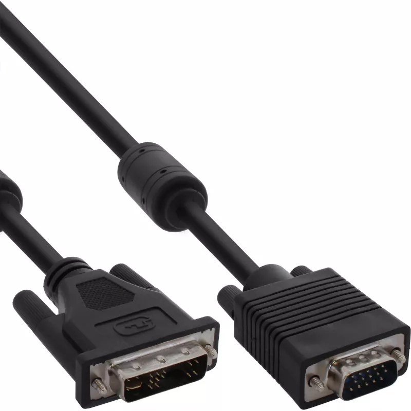 Cavo DVI-A InLine 12+5 maschio / 15 pin HD maschio VGA 2 m