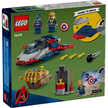 Set da costruzione LEGO Marvel Super Heroes Captain America Thanos 76319 — 107 pezzi, 2 minifigure, età 4+